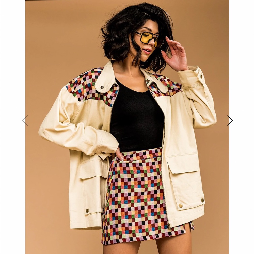 Dressed In Lala NYC lights oversized Utility Jacket